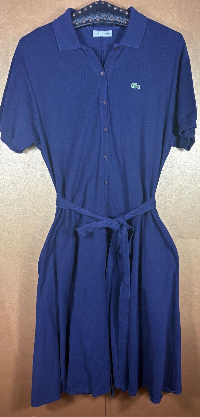 Lacoste belted polo dress size 38 M